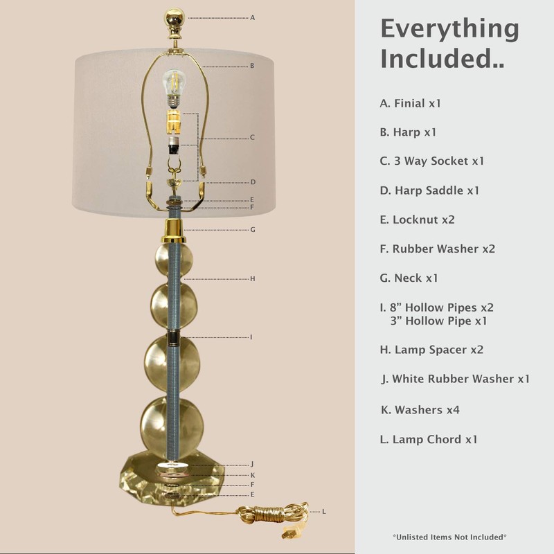 Royal Designs DIY Lamp Making Kit - Make, Refurbish, and