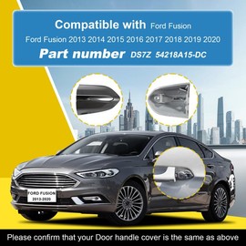 Car Exterior Door Handle Key Hole Trim Cover CapCompatible With Ford Fusion 2013 2014 2015 2016 2017 2018 2019 2020 DS7Z 54218A15-DC Door Handle Accessories Lock Cap Pure White With Electroplating