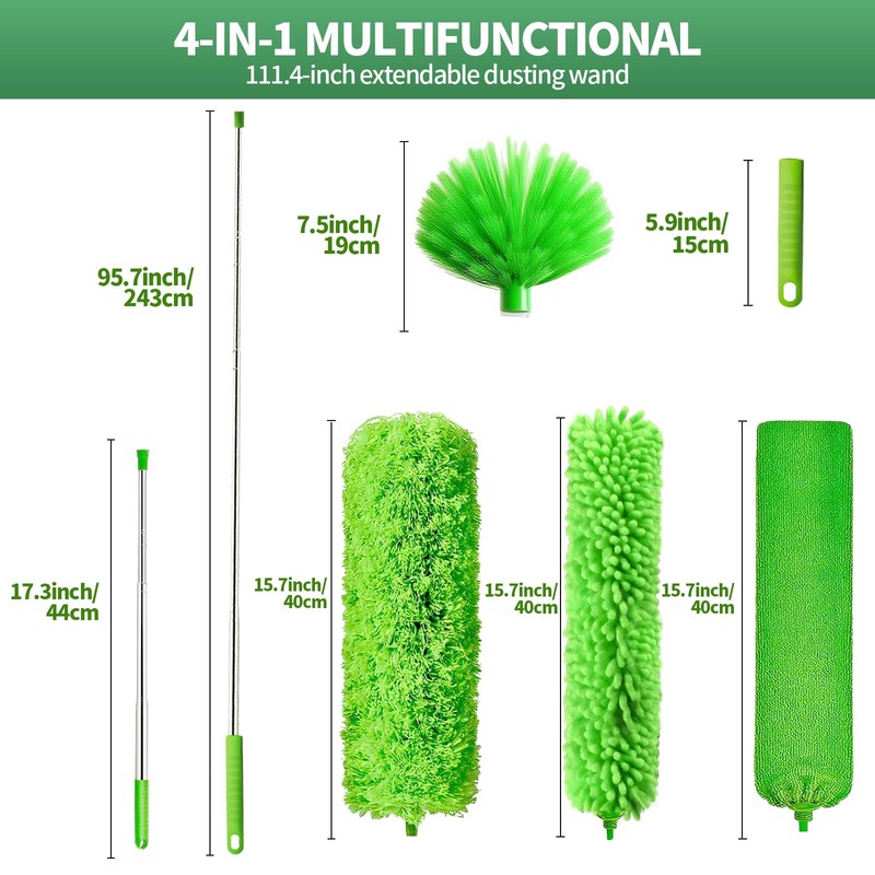 dusters for Cleaning extendable Long Handle，Webster Cobweb Duster with Extension