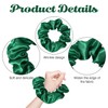 Pack of 2 Green Velvet Hair Bobbles, Scrunchies Velvet, Large
