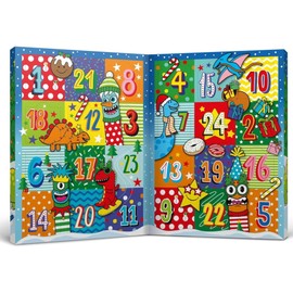 United Oddsocks 24 Days Kids Christmas Advent Calendar Box of 24 Festive Socks, Multicolour and Fun Socks UK 12-5.5.