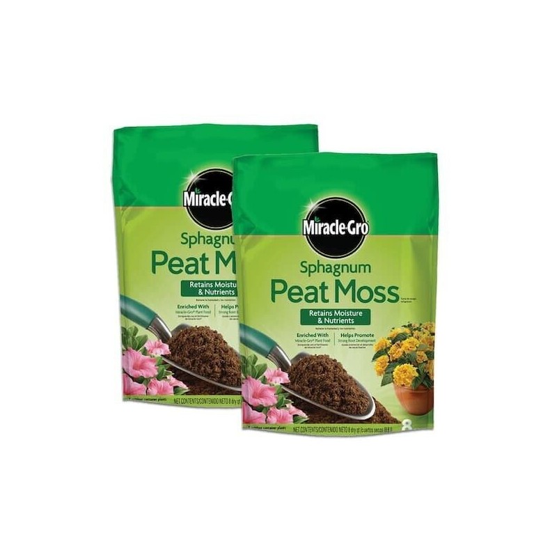 Miracle-Gro 16 Qt. Sphagnum Peat Moss (2-Pack)