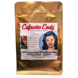100% Jamaican Blue Mountain Medium Roast Ground Coffee - JACRA Certified - Cafecito Lady