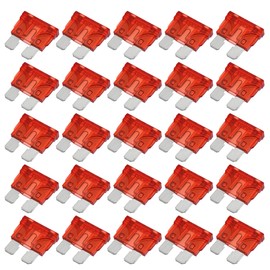 X AUTOHAUX 25pcs Blade Style Fuses 10A Blade Style Fuse for Car Boat Red