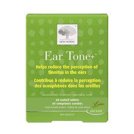New Nordic New Nordic Ear Tone - Ear Supplement to Support Tinnitus Relief - Includes Ginkgo Biloba, Pine Bark & Magnesium - Aids Blood Circulation - 60 Vegan Tablets