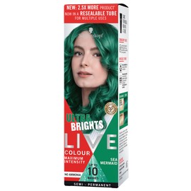 Schwarzkopf LIVE Ultra Brights Semi Permanent Hair Colour, Sea Mermaid, 25 ml