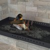Pearwow Rectangle Fireplace Tray,Expandable Ash Pan for Collecting Ash,Galvanized Steel