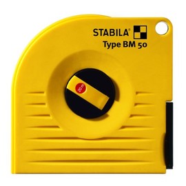 STABILA Tape Measure BM 50 P 20 m Polyamide Coated Steel Measuring Tape with Universal Hook
