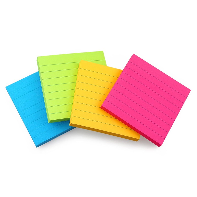 Lined Sticky Notes 3x3 Sticky Notes with Lines Self-Stick Notes