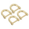 PATIKIL D-Ring Shackle, 4 Pack 1/2 Inch Inside Width Solid