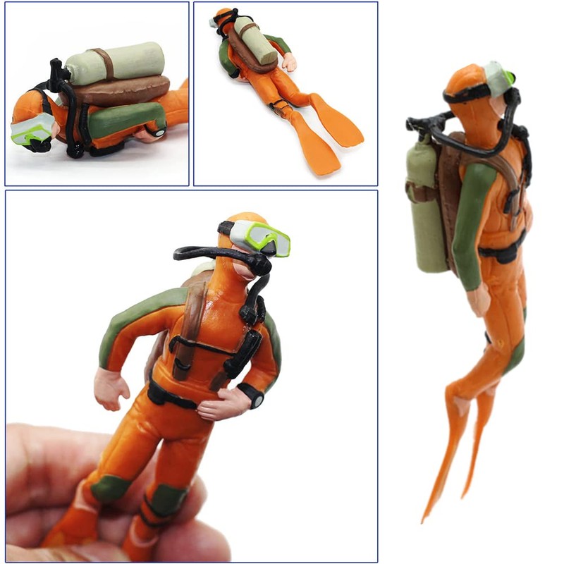 XMHBG 2 Pack Aquarium Diver Ornaments - Floating Fish Tank