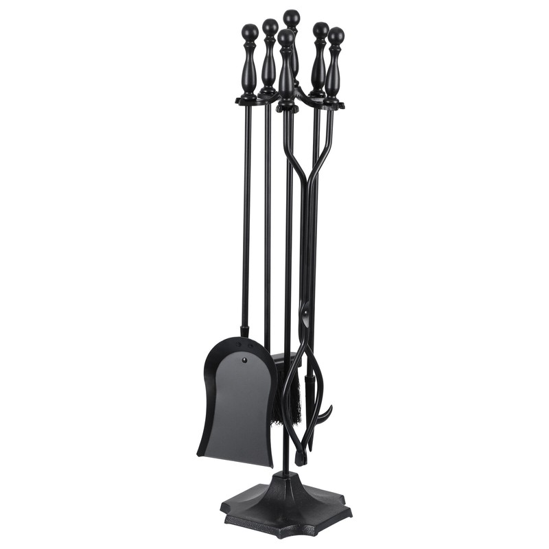 Segawe 5PCS Fireplace Tools Set Wrought Iron Fire Place Tools