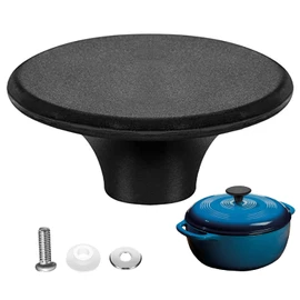 Dutch Oven Knob Replacement Pot Lid Handle Compatible with Le Creuset, Aldi, Lodge and Other Enameled Dutch Oven, Black(1 Set)