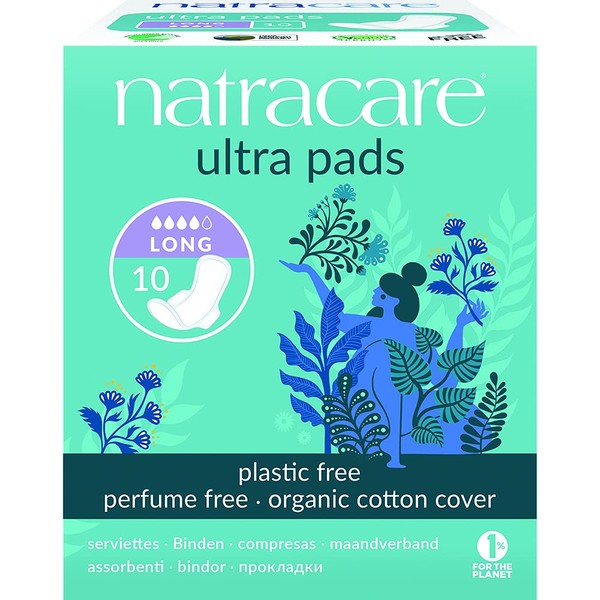 Natracare 3104 Ultra Long Pads 10 Count, 6 Pack