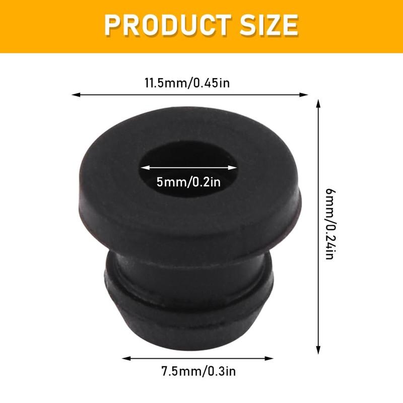 10pcs RV Stove Grommet Kit, Closed Rubber Hole Plug, Heat