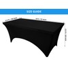 6ft Stretch Black Spandex Table Cloth for Standard Folding Tables