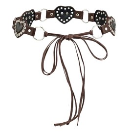 ILuvatar Womens Metal Chain Dress Belt Sweater Belt Decorated Sturdy Western Cowgirl Country Style Waist Belt Black Punk Style belt