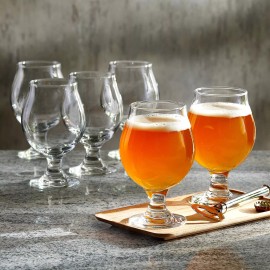 Libbey Entertaining Essentials Belgian Beer Glasses, 13 oz, Craft Beer Glasse...