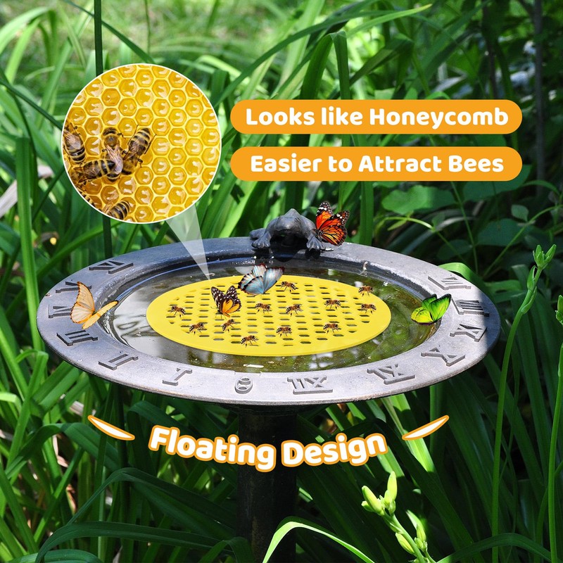 DECOHS 4 Pack Floating Bee Island- 7.87 Inch EVA Foam