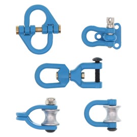 Treehobby Metal Tow Hook Recovery Shackle Winch Pulley Ring Buckle Rescue Hook Horseshoe Buckle Compatible with 1/10 AXIAL SCX10 Wraith Capra TRX4 TRX6 D90 Redcat MST RC Car(Blue)