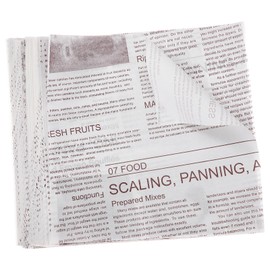 HARFINGTON 200pcs Wax Paper Sheets Square Sheets 6" x 6" Old Newspaper Style Food Wrapping Paper for Sandwich Baking Paper Liners Picnic Basket Bread Hamburger Wrap Kitchen, White