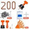 Tile Leveling System Kit,200pcs Reusable Tile Leveler Spacers+1000pcs 1/12" Cross-shaped