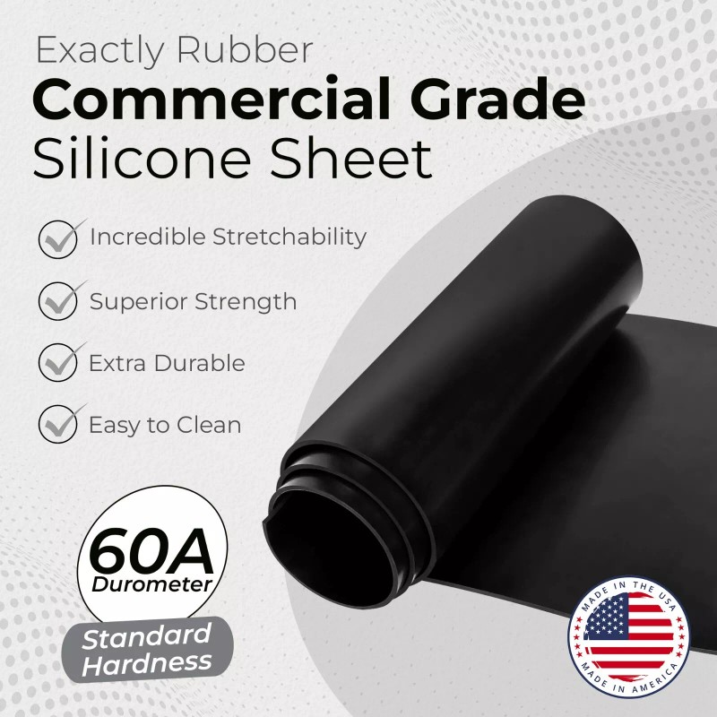 Exactly Rubber Thin Silicone Sheet 60A 1/32 x 9 x