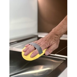 Glart H46PP Microfibre Dishwashing Sponges 6-Piece Set, 130 x 25 mm, Applicator Sponge Pads for Cleaning Products, Windows