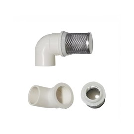 YONYONICE DN15 1/2 inch Suction Strainers Stainless Steel Filter Cover Connected to 90 Degree Elbow 1/2" PVC DN15 Water Pipe, Used to Remove Debris and Reduce Solid Entry，Koi Pond Filtration System.