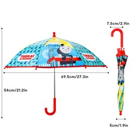 TDL Thomas The Tank Engine Umbrella Kids Childrens Brolly POE Dome Transparent Lightweight Rain Cover