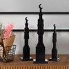 Crazy Night 3 Pcs Black Islamic Minaret Set - Wooden