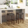 Giantex Bar Stools Set of 2, 29.5" Saddle-Shaped Kitchen Stools,