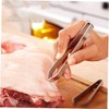 BIUDECO 2pcs Stainless Steel Fish Bone Tweezers Set Precision Meat