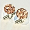 Silver Cufflinks, Silver and Copper Cufflinks, gifts for him, Copper
