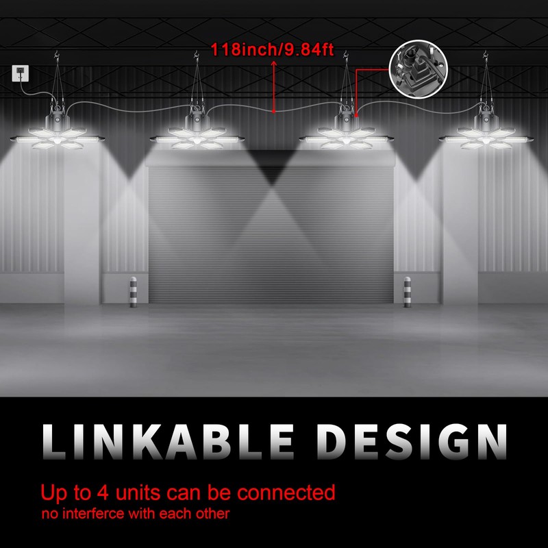 Plug in Garage Light with Motion Sensor - Ultra Bright