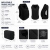 Inflatable Travel Pillow for Neck Support – 45° Headrest Cushion