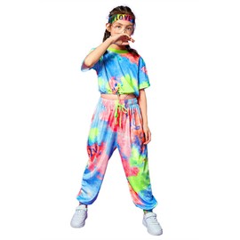 [LOLANTA] Kids' Dance Costume, Hip Hop, Belly Button Out Setup, Girls, Jersey, Top and Bottom, Top, Pants, Flashy, Hiphop Girls, Dance Costume, Dance Wear, Junior, Jazz, Cheer Team Performing Clothes, Gymnastics Clothes (43.3 - 70.9 inches (110 - 180 cm)