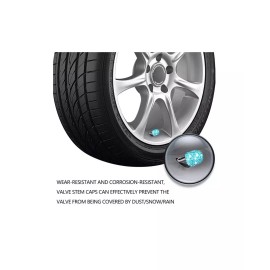 Unbranded 4x Aqua Blue Sky CRYSTAL Tire Valve Caps Bling Diamond Luxury Car Truck Gift