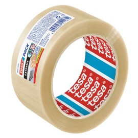 tesa Pack Solid & Strong - Quiet Unrollable Parcel Tape/Packing Tape for Securely Sealing Parcels. Available in: Transparent and Brown