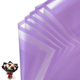 PATIKIL 20 Sheets Flower Wrapping Paper, Waterproof Floral Bouquet Wrapping Paper Florist Supplies Packaging Paper for DIY Crafts Wedding Birthday Gift, Purple