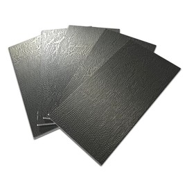 XUANINY 32-Piece Peel and Stick Metal Backsplash Tiles, Self Adhesive Aluminum Mosaic 3D Wall Sticker for Kitchen Subway(3"x6") (Rectangle) (Grey Relief, 88)