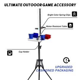 Teamaze Cornhole Scoreboard 2 Sets Cornhole Score Keeper with Drink Holder Corn Hole Game Accessories for Outside, Yard Game | Teamaze