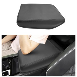 SXCY for 2024 VW Atlas Armrest Cover for Volkswagen Atlas 2024 Accessories 2024 Atlas Center Console Cover 2024 Atlas SEL Premium R-Line Middle Console Cover (Black Leather Cover)