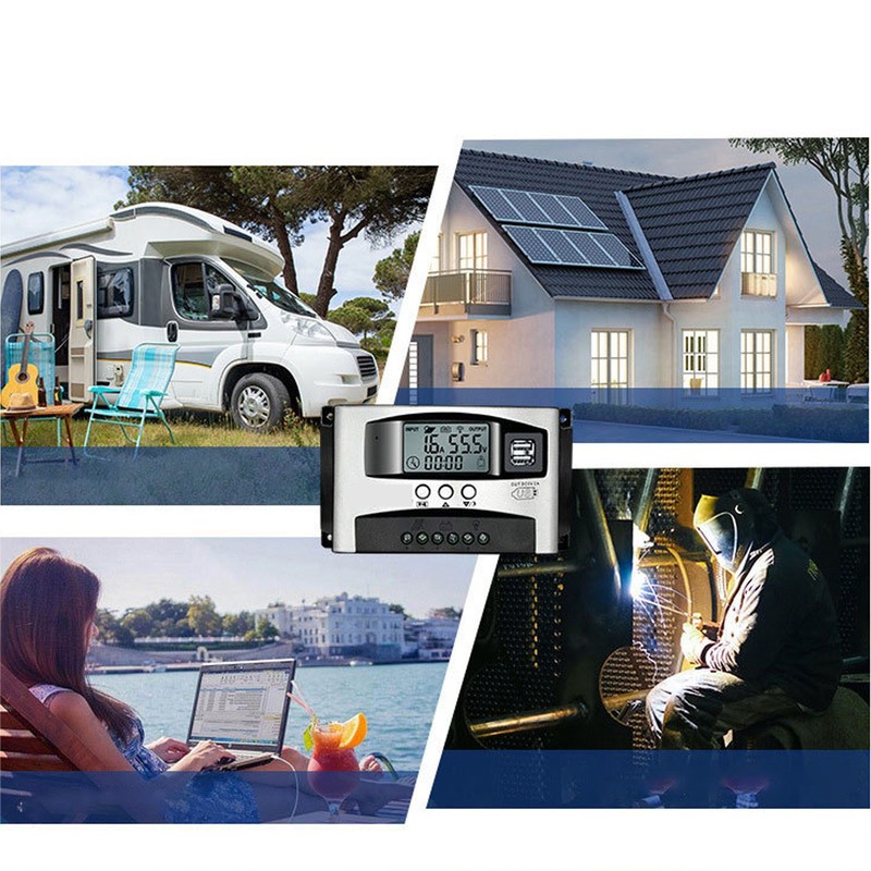 MPPT Solar Charge Controller Bluetooth App Control 12V 24V 36V