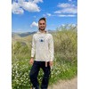 Creme-wei√üer Hoodie Allsehendes Auge (XL)