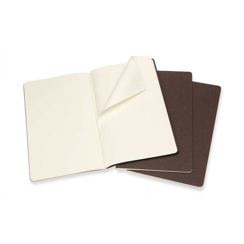 Moleskine CH018P2 Large Plain Cahier Journal - Coffee Brown (Pack