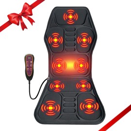 KOCASO Full Body Massage Chair Pad with Heat Multifunctional Back Massager with Pinpoint Massage Vibration Timer for Home Office Car Use/47.24x18.5x0.98 Inch
