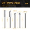LuMuank Wood Carving Bits for Dremel Tool Accessories, 5Pcs Different