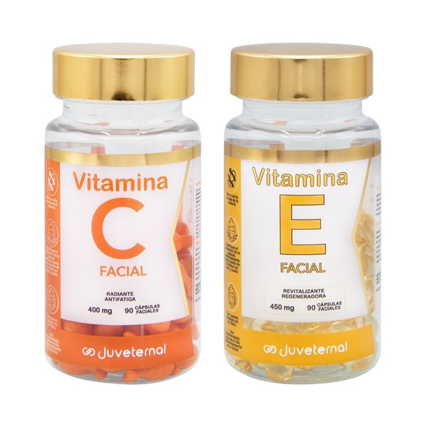 JUVETERNAL Do Cpsulas Faciales Vitamina E Cpsulas Faciales Vitamina C,
