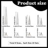 GORGECRAFT 40 Sets 4 Sizes 20-54mm Cone Punk Spike Studs